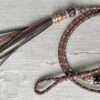 Chocolate, Copper, Brandy, Light Brown kangaroo show lead with unique Handmade glass beads - Image 5