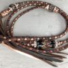 Chocolate, Copper, Brandy, Light Brown kangaroo show lead with unique Handmade glass beads - Image 4