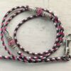 Black, Hot Pink & Silver kangaroo show lead with Pink & Silver beads