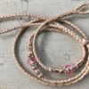 Beige & Rose Gold kangaroo show lead with Pink & Rose Gold beads - Image 2