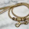Gold Soft Leather show lead with Gold beads - Image 2