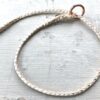 White, Natural & Rose Gold kangaroo show collar 46cm (18")
