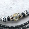 Black & Pewter kangaroo show lead with unique Handmade Glass beads - Image 2