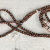 Brown Satin adjustable show lead with Rose Gold beads - Image 2