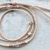 Beige kangaroo slip show lead with Rose Gold beads - Image 2