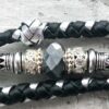 Black & Silver kangaroo show lead with Silver beads - Image 3
