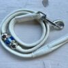 Off-White Soft Leather show lead with Light Blue & Silver beads **Special Price**