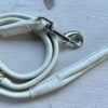 Off-White Soft Leather show lead with Light Blue & Silver beads **Special Price** - Image 3