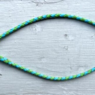 Turquoise & Lime Green Tag collar 40cm (15.5") **Special price**