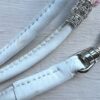 White Soft Leather show lead with Peach & Silver beads **Special price** - Image 3