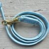 Light Blue Soft Leather show lead with Gold clip - Image 2