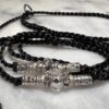 Black Satin slip lead with Silver beads - Image 2