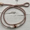 Light Brown, Silver & Copper kangaroo show lead with Silver, Rose Gold & Brown beads - Image 2