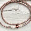 Light Brown, Silver & Copper kangaroo show lead with Silver, Rose Gold & Brown beads