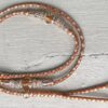 Saddle Tan, Copper & Natural kangaroo show lead with Rose Gold beads - Image 2