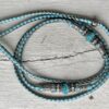 Sky Blue & Pewter kangaroo show lead with Turquoise & Silver beads
