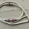 White kangaroo show lead with Pink & Silver beads - Image 2