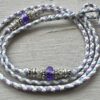 White, Lavender & Light Blue kangaroo show lead with Purple & Silver beads - Image 2