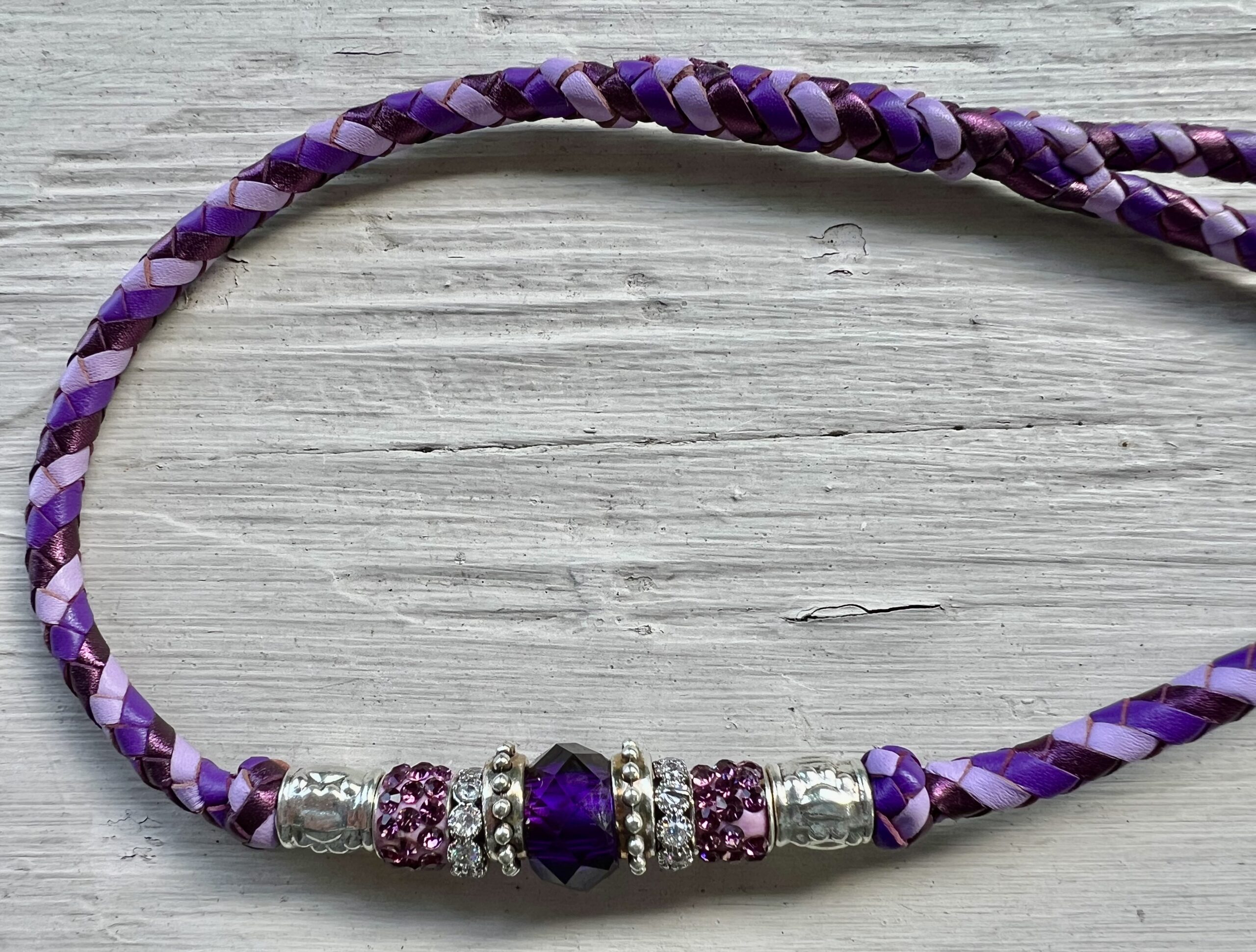 Metallic Purple, Moroccan Purple & Lavender kangaroo 6-braided show lead